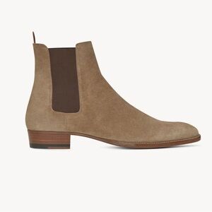 Great Condition Men’s Saint Laurent Wyatt Chelsea Boots in Suede Tobacco Size 10